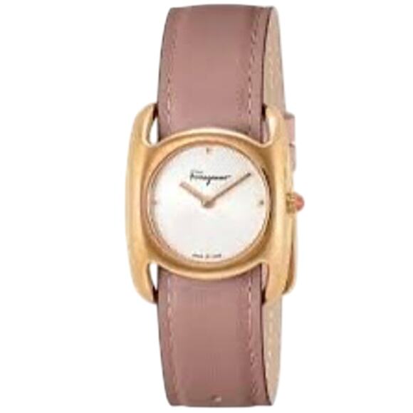 Salvatore Ferragamo NIB Vara Quartz Watch in Pink/Gold - Picture 1 of 10